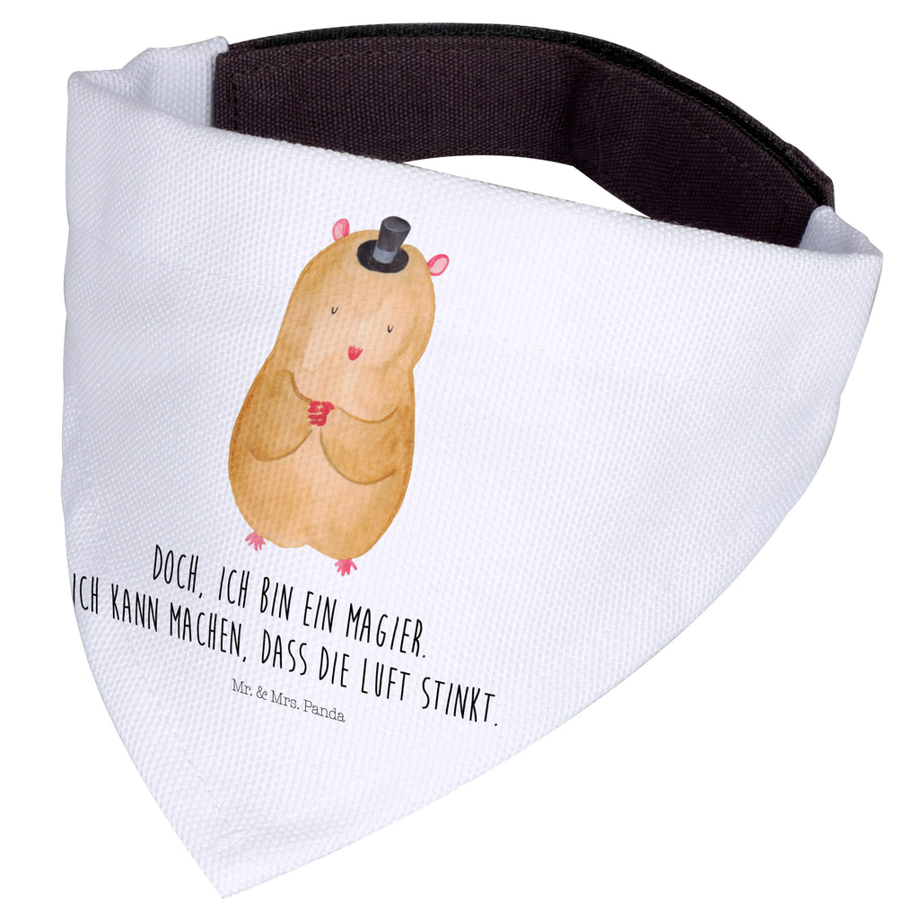 Hundehalstuch M Hamster mit Hut Hundehalstuch, Halstuch, Hunde, Tuch, mittel, mittelgroße Hunde, Tiermotive, Gute Laune, lustige Sprüche, Tiere, Hamster, Hut, Magier, Zylinder, Zwerghamster, Zauberer, Houdini