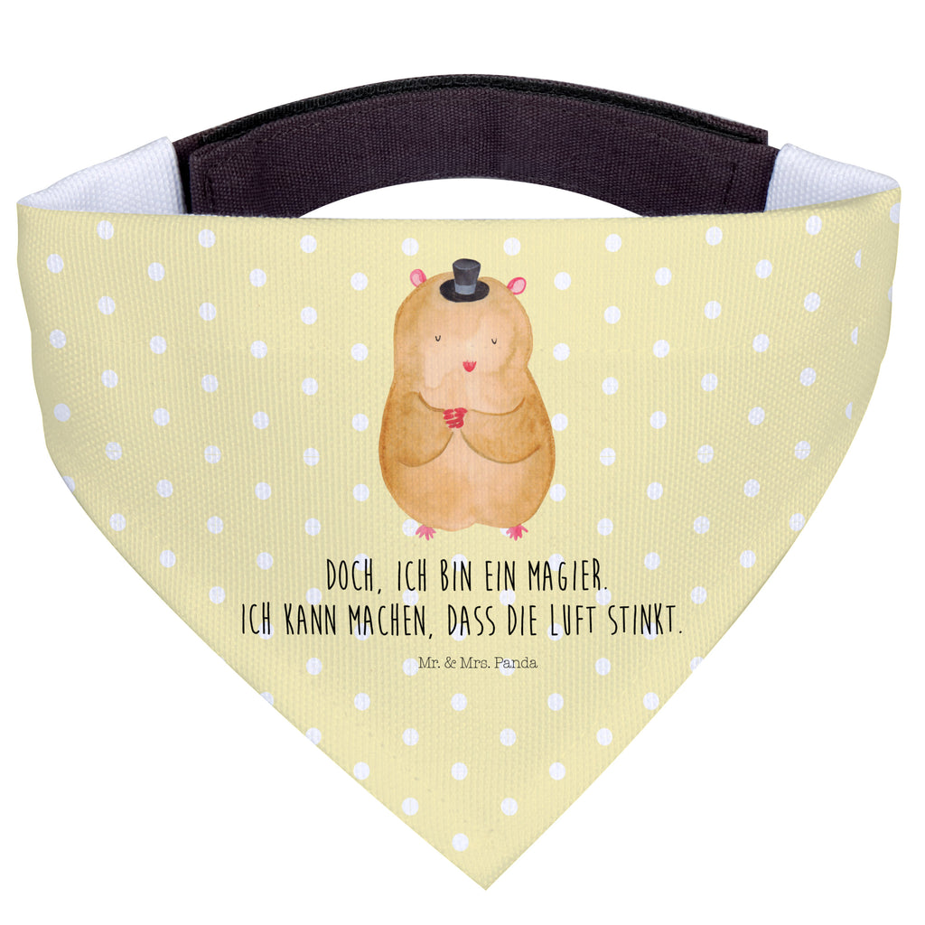 Hundehalstuch M Hamster mit Hut Hundehalstuch, Halstuch, Hunde, Tuch, mittel, mittelgroße Hunde, Tiermotive, Gute Laune, lustige Sprüche, Tiere, Hamster, Hut, Magier, Zylinder, Zwerghamster, Zauberer, Houdini