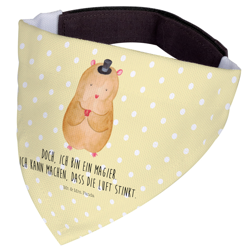 Hundehalstuch M Hamster mit Hut Hundehalstuch, Halstuch, Hunde, Tuch, mittel, mittelgroße Hunde, Tiermotive, Gute Laune, lustige Sprüche, Tiere, Hamster, Hut, Magier, Zylinder, Zwerghamster, Zauberer, Houdini