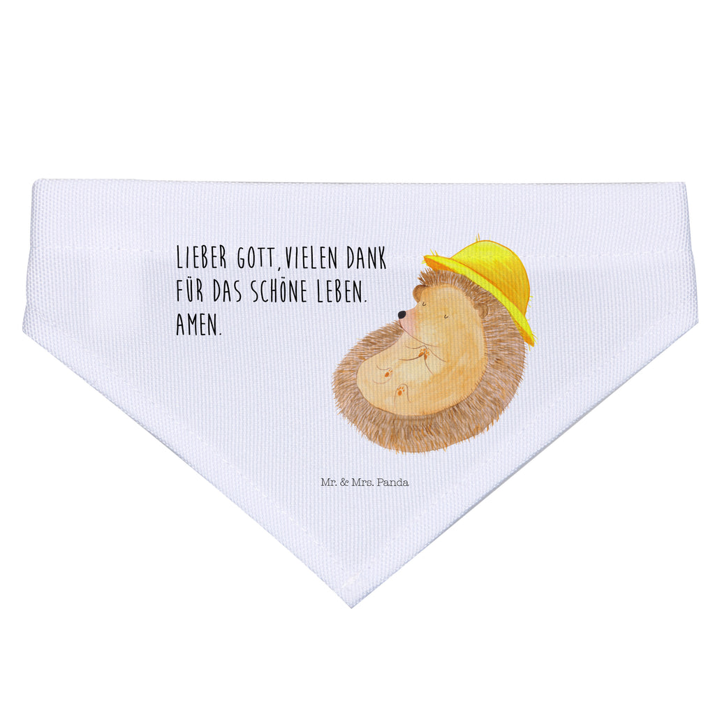 Hundehalstuch L Igel betet Hundehalstuch, Halstuch, Hunde, Tuch, groß, große Hunde, Tiermotive, Gute Laune, lustige Sprüche, Tiere, Igel, Igel mit Hut, Sonnenhut, Gott, Amen, beten, Leben, Dankbarkeit, Dankbar sein, dankbar, genießen