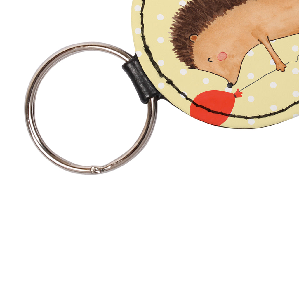 Rund Schlüsselanhänger Igel mit Luftballon Schlüsselanhänger, Anhänger, Taschenanhänger, Glücksbringer, Schutzengel, Tiermotive, Gute Laune, lustige Sprüche, Tiere, Igel, Geburtstag, Herzlichen Glückwunsch, Glückwunsch, Geburtstagskind, Ballon, Happy Birthday