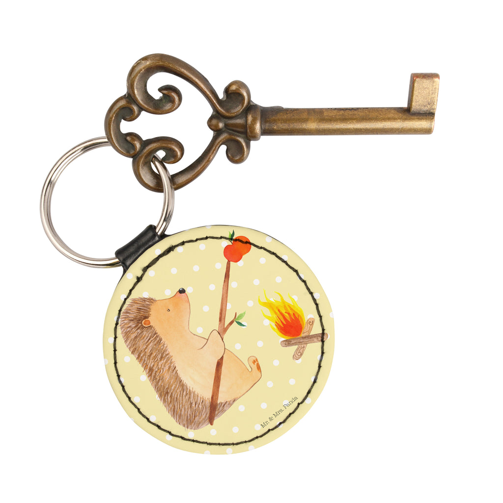 Rund Schlüsselanhänger Igel grillt Schlüsselanhänger, Anhänger, Taschenanhänger, Glücksbringer, Schutzengel, Tiermotive, Gute Laune, lustige Sprüche, Tiere, Igel, Grillen, Ziele, Motivation, arbeitslos, Sinn des Lebens, Spruch