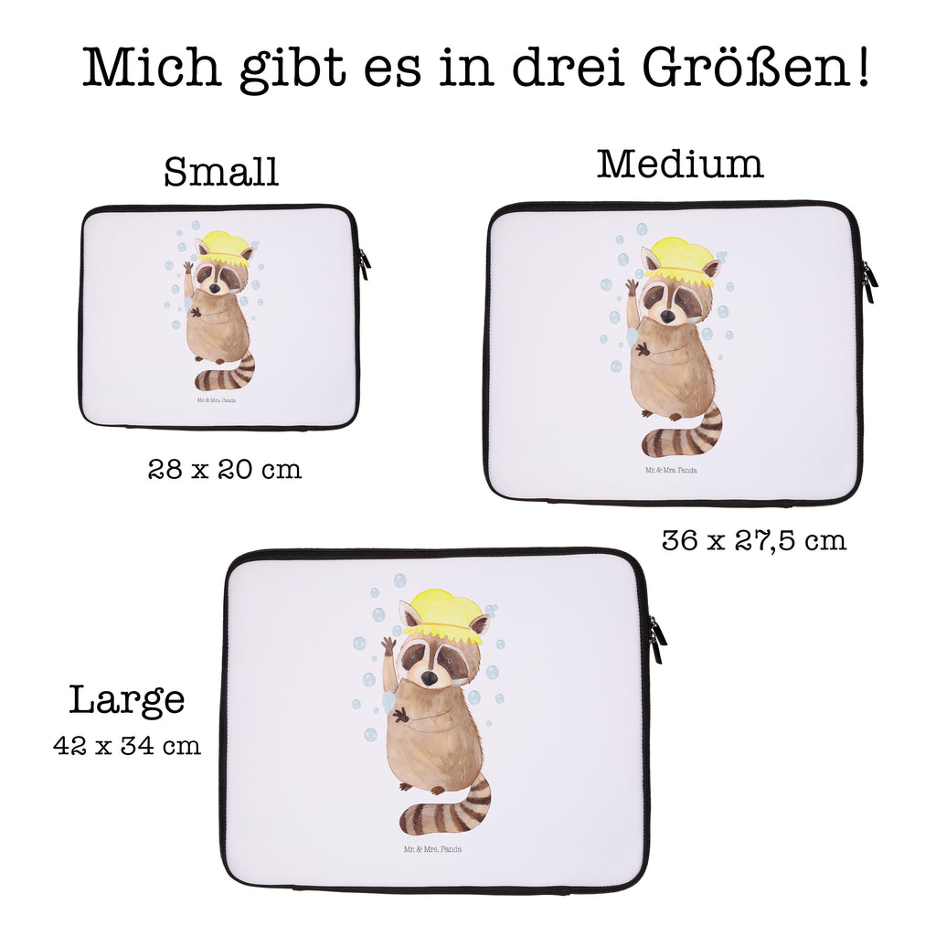27 x 36 Notebook Tasche  Waschbär Notebook Tasche, Laptop, Computertasche, Tasche, Damen, Schutzhülle, Tiermotive, Gute Laune, lustige Sprüche, Tiere, Waschbär, Tagträumen, Plan, Fröhlich, waschen, Seifenblasen