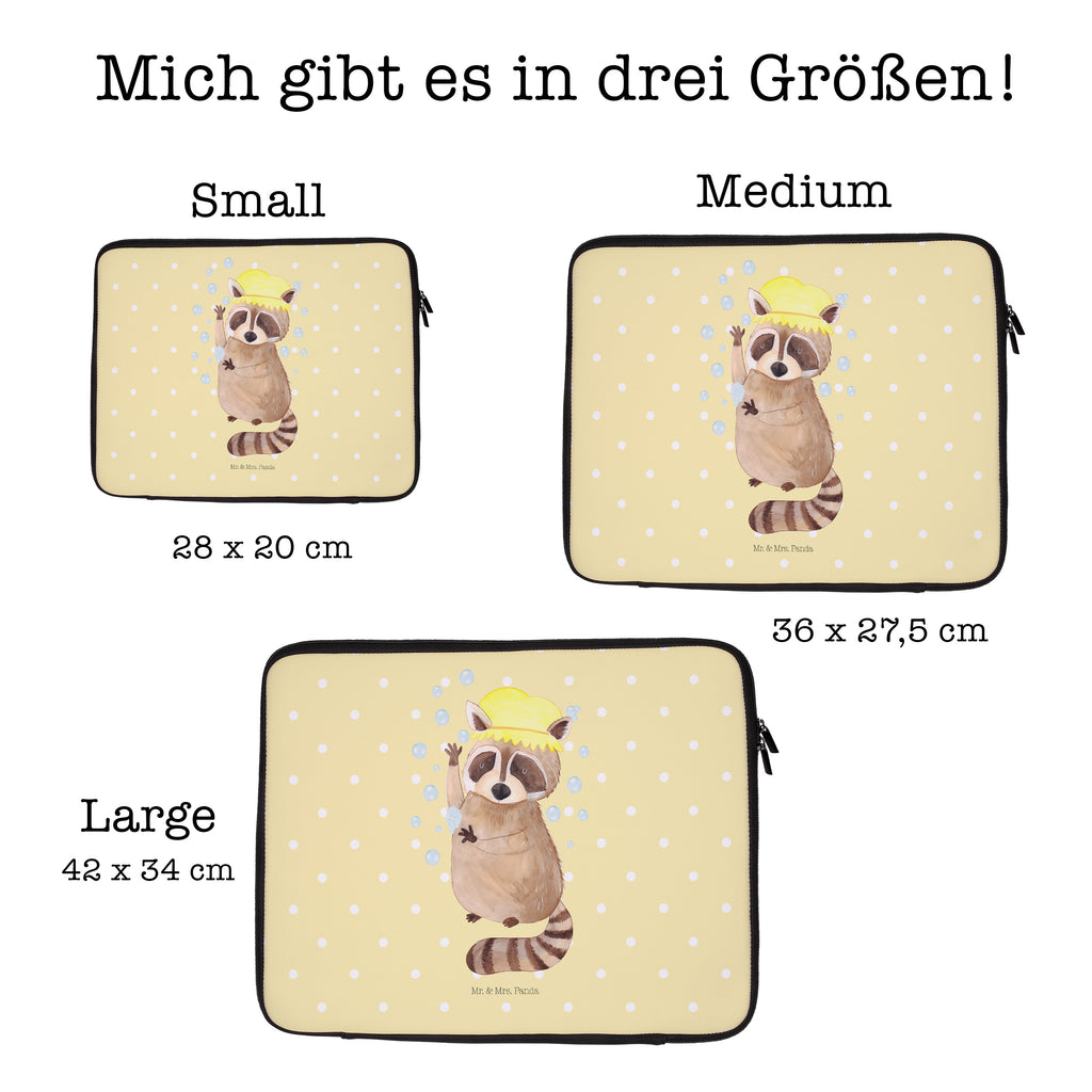 27 x 36 Notebook Tasche  Waschbär Notebook Tasche, Laptop, Computertasche, Tasche, Damen, Schutzhülle, Tiermotive, Gute Laune, lustige Sprüche, Tiere, Waschbär, Tagträumen, Plan, Fröhlich, waschen, Seifenblasen