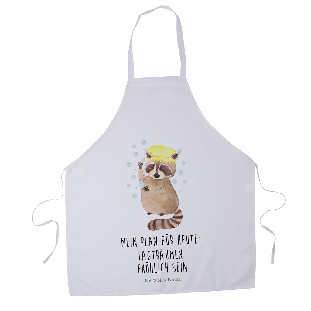 Kochschürze Waschbär Schürze, Backschürze, Küchenschürze, Grillschürze, Latzschürze, Tiermotive, Gute Laune, lustige Sprüche, Tiere, Waschbär, Tagträumen, Plan, Fröhlich, waschen, Seifenblasen