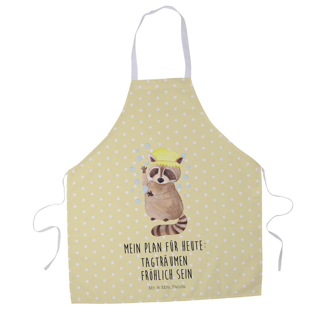 Kochschürze Waschbär Schürze, Backschürze, Küchenschürze, Grillschürze, Latzschürze, Tiermotive, Gute Laune, lustige Sprüche, Tiere, Waschbär, Tagträumen, Plan, Fröhlich, waschen, Seifenblasen