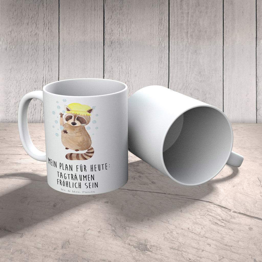 Tasse Waschbär Waschbär, Tagträumen, Plan, Fröhlich, waschen, Seifenblasen Becher, Kaffeetasse, Kaffeebecher, Tee, Frühstück, Büro  süße Tiermotive, gute Laune, lustige Sprüche, Tiere