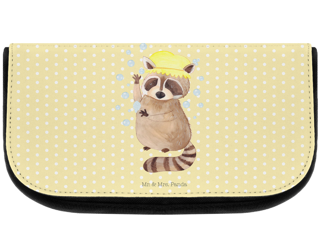 Kosmetiktasche Waschbär Kosmetikbeutel, Kulturtasche, Kulturbeutel, Schminktasche, Make-Up Tasche, Tiermotive, Gute Laune, lustige Sprüche, Tiere, Waschbär, Tagträumen, Plan, Fröhlich, waschen, Seifenblasen