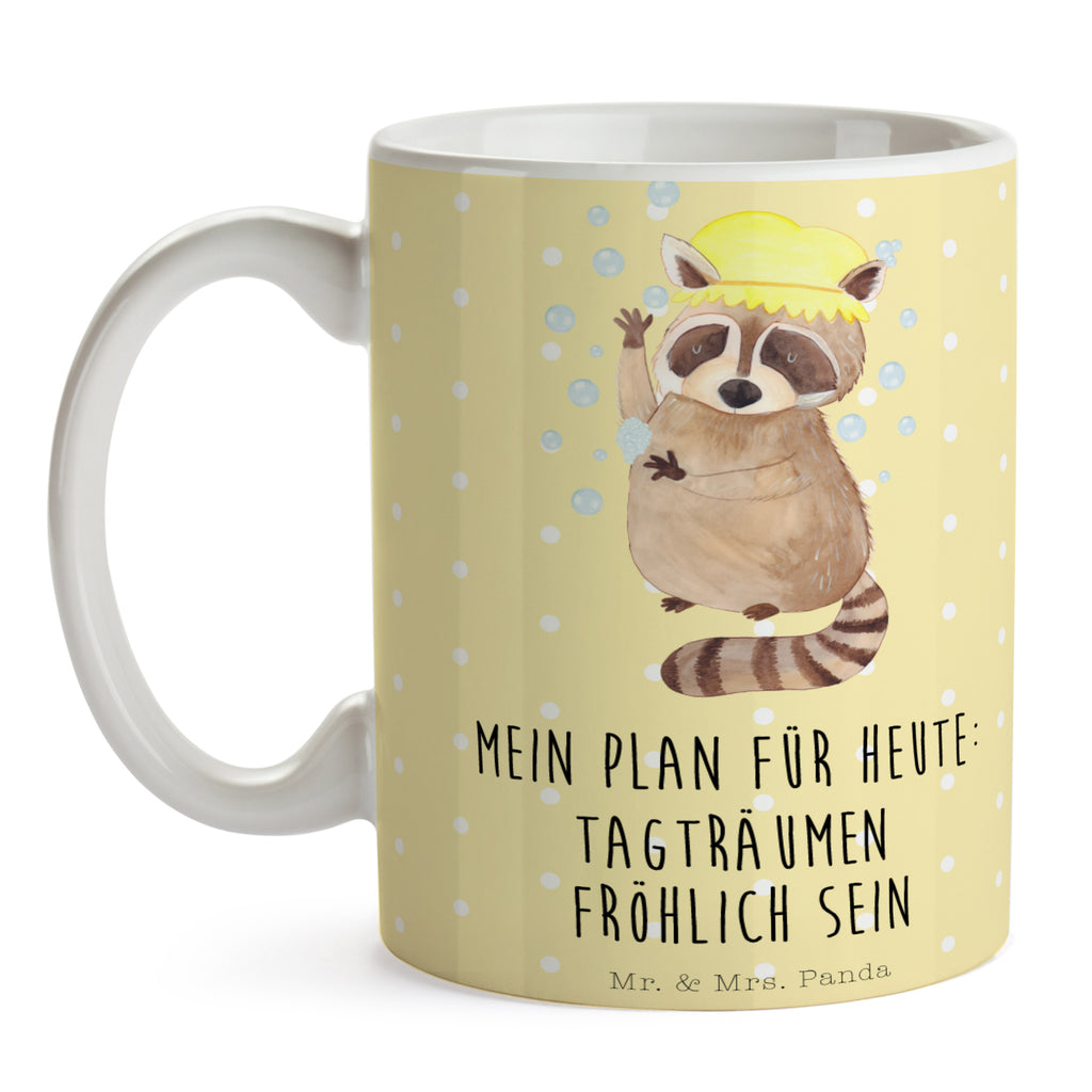 Tasse Waschbär Waschbär, Tagträumen, Plan, Fröhlich, waschen, Seifenblasen Becher, Kaffeetasse, Kaffeebecher, Tee, Frühstück, Büro  süße Tiermotive, gute Laune, lustige Sprüche, Tiere
