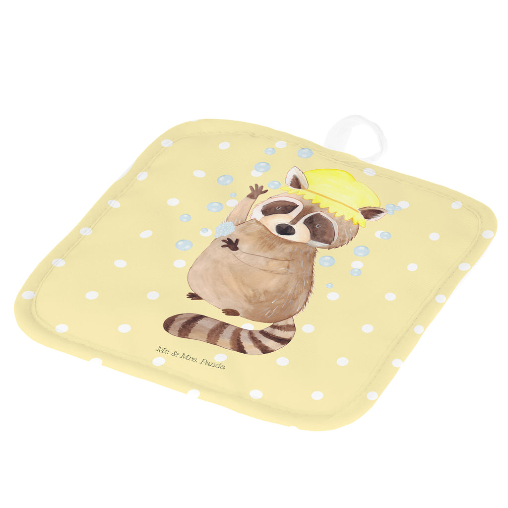 2er Set Topflappen  Waschbär Topflappen, Topfuntersetzer, Ofenhandschuh, Topflappen Set, Topflappen lustig, Topflappen mit Spruch, Tiermotive, Gute Laune, lustige Sprüche, Tiere, Waschbär, Tagträumen, Plan, Fröhlich, waschen, Seifenblasen