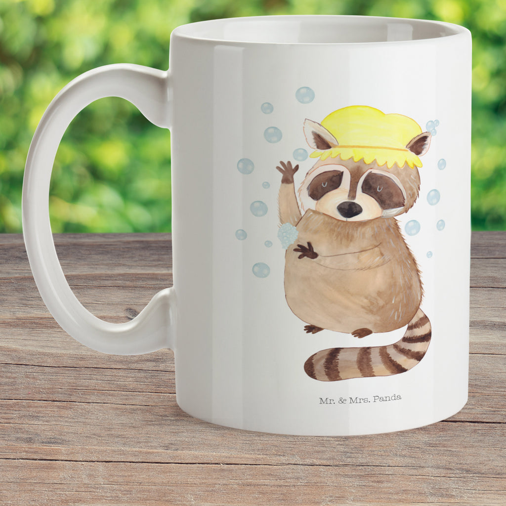 Kindertasse Waschbär Kunststoff Tasse, Kindergarten, Tasse, Trinkbecher, Camping Becher, Kaffeetasse, Kunststoffbecher, Kindergartenbecher, Outdoorgeschirr, Kunststoffgeschirr, Reisebecher, Reisetasse, Kinderbecher, Tiermotive, Gute Laune, lustige Sprüche, Tiere, Waschbär, Tagträumen, Plan, Fröhlich, waschen, Seifenblasen