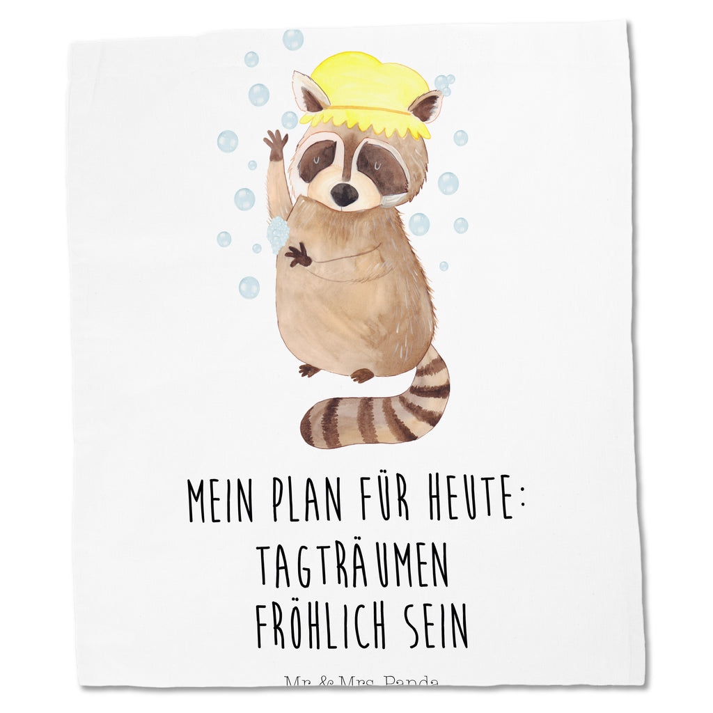 Tragetasche Waschbär Beuteltasche, Beutel, Einkaufstasche, Jutebeutel, Stoffbeutel, Tiermotive, Gute Laune, lustige Sprüche, Tiere, Waschbär, Tagträumen, Plan, Fröhlich, waschen, Seifenblasen