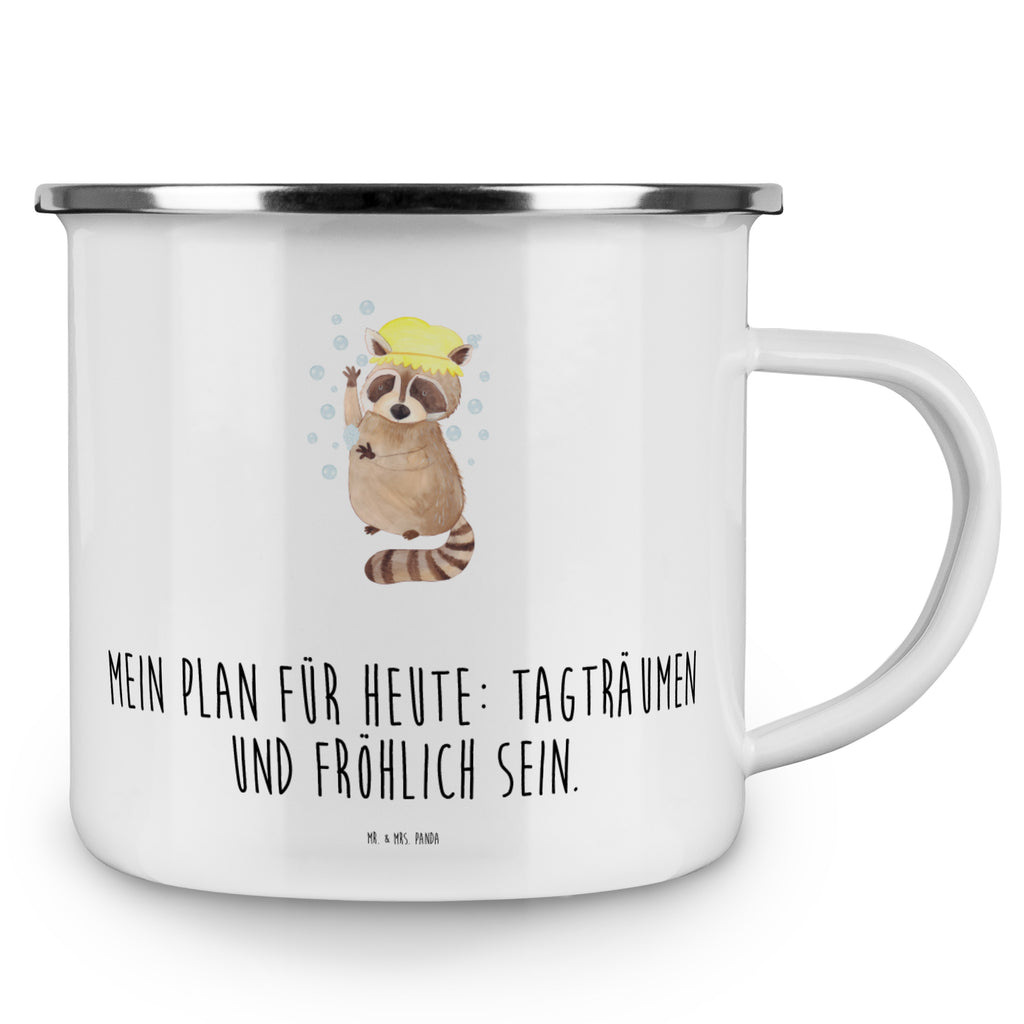 Camping Emaille Tasse Waschbär Campingtasse, Trinkbecher, Metalltasse, Outdoor Tasse, Emaille Trinkbecher, Blechtasse Outdoor, Emaille Campingbecher, Edelstahl Trinkbecher, Metalltasse für Camping, Kaffee Blechtasse, Camping Tasse Metall, Tiermotive, Gute Laune, lustige Sprüche, Tiere, Waschbär, Tagträumen, Plan, Fröhlich, waschen, Seifenblasen