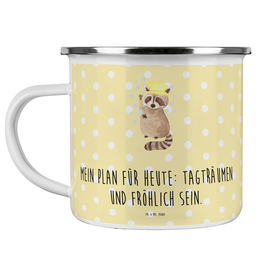 Camping Emaille Tasse Waschbär Campingtasse, Trinkbecher, Metalltasse, Outdoor Tasse, Emaille Trinkbecher, Blechtasse Outdoor, Emaille Campingbecher, Edelstahl Trinkbecher, Metalltasse für Camping, Kaffee Blechtasse, Camping Tasse Metall, Tiermotive, Gute Laune, lustige Sprüche, Tiere, Waschbär, Tagträumen, Plan, Fröhlich, waschen, Seifenblasen