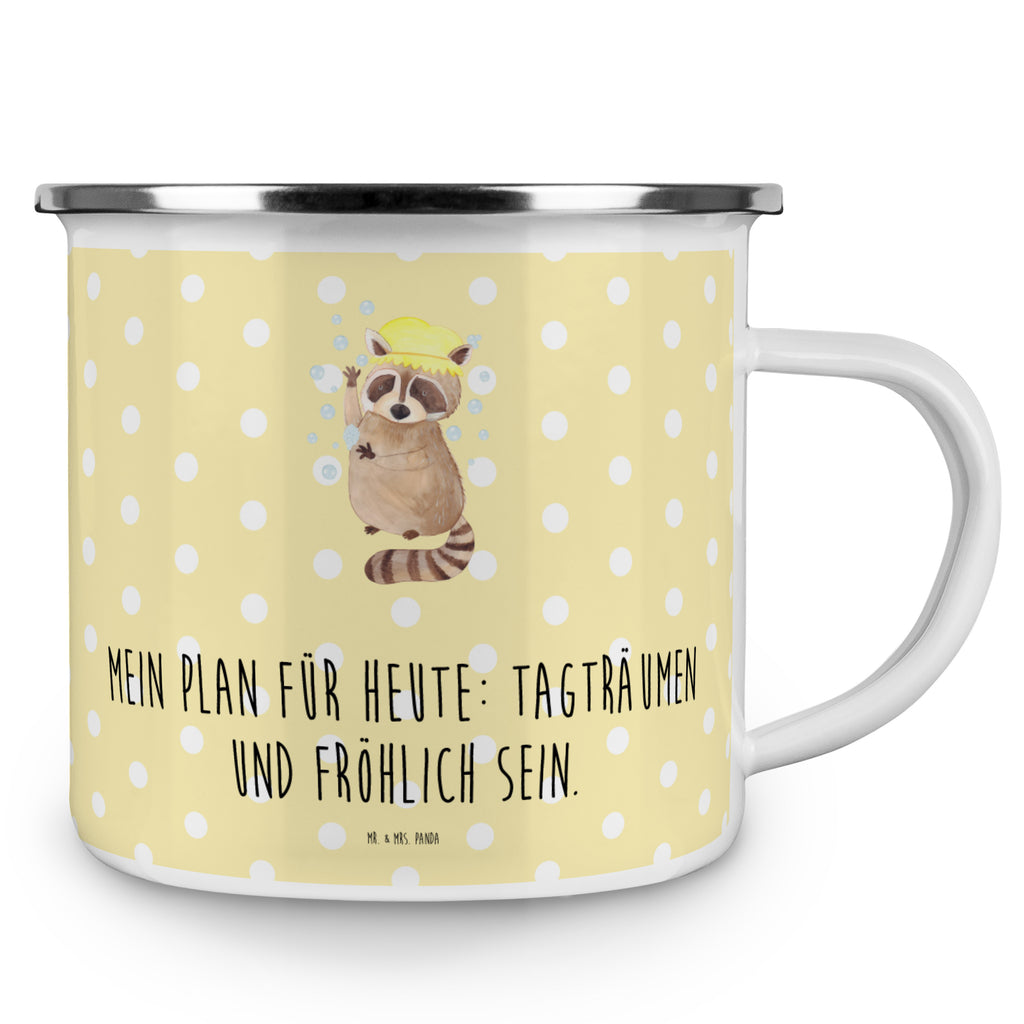 Camping Emaille Tasse Waschbär Campingtasse, Trinkbecher, Metalltasse, Outdoor Tasse, Emaille Trinkbecher, Blechtasse Outdoor, Emaille Campingbecher, Edelstahl Trinkbecher, Metalltasse für Camping, Kaffee Blechtasse, Camping Tasse Metall, Tiermotive, Gute Laune, lustige Sprüche, Tiere, Waschbär, Tagträumen, Plan, Fröhlich, waschen, Seifenblasen