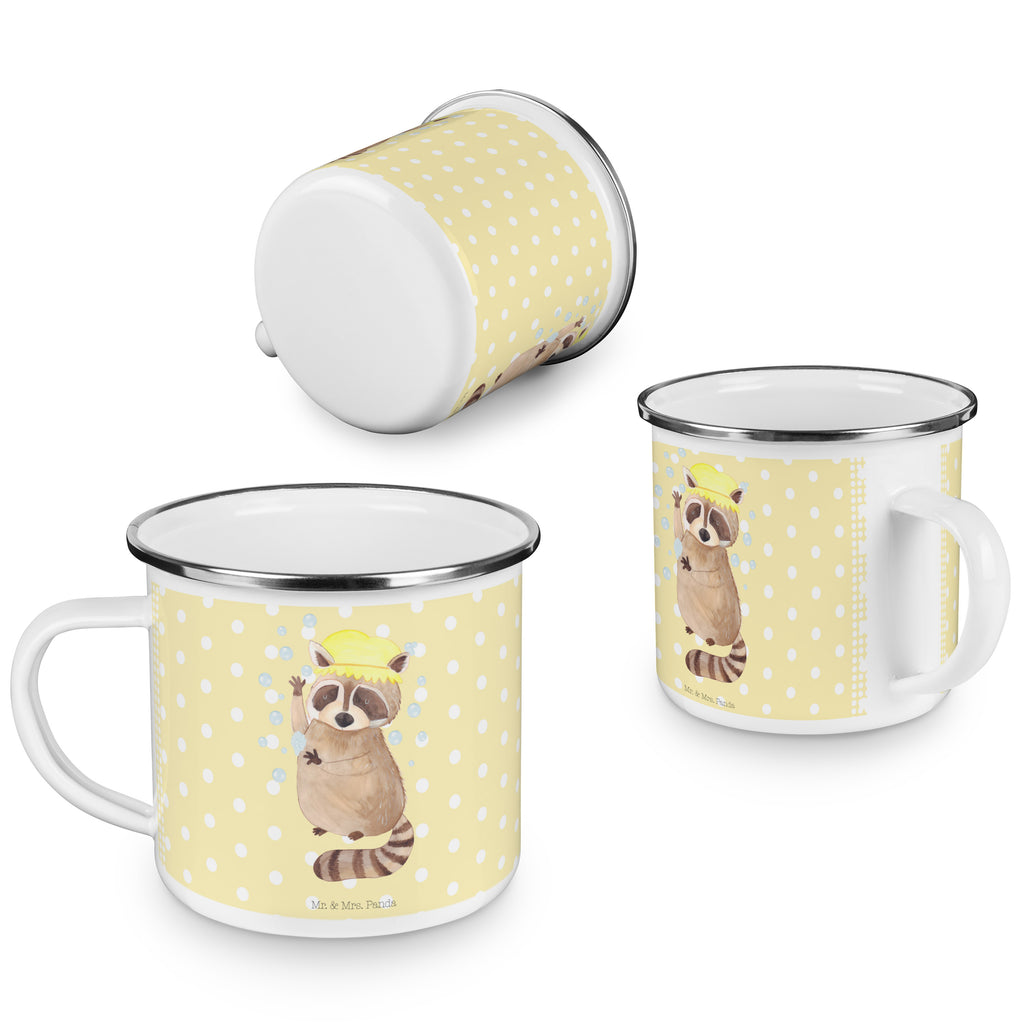 Camping Emaille Tasse Waschbär Campingtasse, Trinkbecher, Metalltasse, Outdoor Tasse, Emaille Trinkbecher, Blechtasse Outdoor, Emaille Campingbecher, Edelstahl Trinkbecher, Metalltasse für Camping, Kaffee Blechtasse, Camping Tasse Metall, Tiermotive, Gute Laune, lustige Sprüche, Tiere, Waschbär, Tagträumen, Plan, Fröhlich, waschen, Seifenblasen