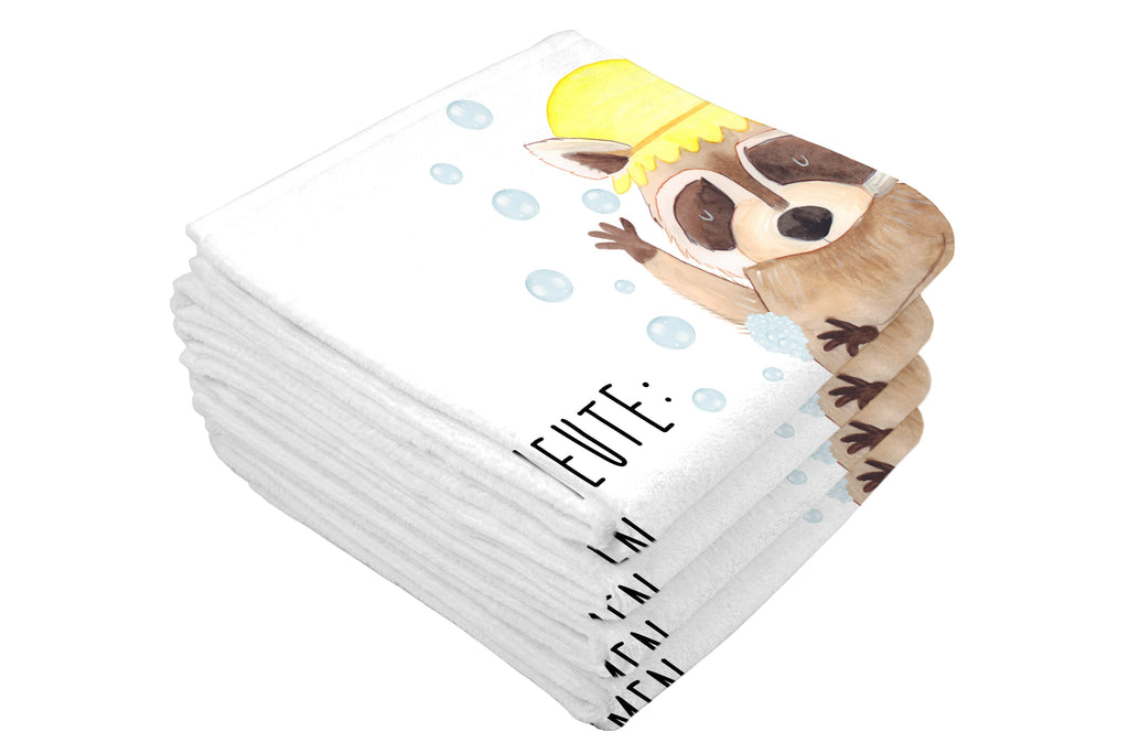 Gäste Handtuch Waschbär Gästetuch, Reisehandtuch, Sport Handtuch, Frottier, Kinder Handtuch, Tiermotive, Gute Laune, lustige Sprüche, Tiere, Waschbär, Tagträumen, Plan, Fröhlich, waschen, Seifenblasen