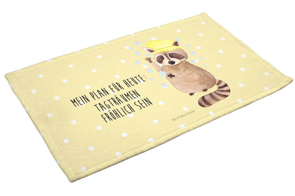 Gäste Handtuch Waschbär Gästetuch, Reisehandtuch, Sport Handtuch, Frottier, Kinder Handtuch, Tiermotive, Gute Laune, lustige Sprüche, Tiere, Waschbär, Tagträumen, Plan, Fröhlich, waschen, Seifenblasen