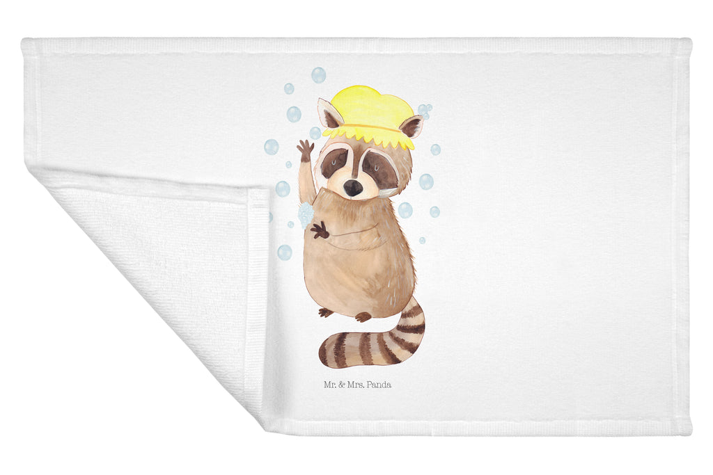 Gäste Handtuch Waschbär Gästetuch, Reisehandtuch, Sport Handtuch, Frottier, Kinder Handtuch, Tiermotive, Gute Laune, lustige Sprüche, Tiere, Waschbär, Tagträumen, Plan, Fröhlich, waschen, Seifenblasen