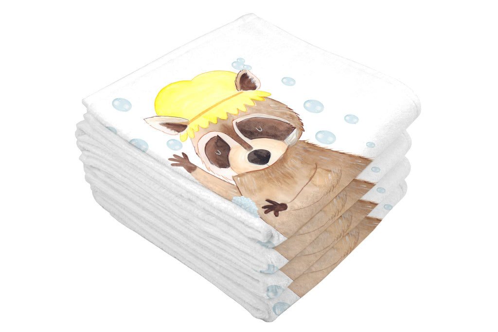 Gäste Handtuch Waschbär Gästetuch, Reisehandtuch, Sport Handtuch, Frottier, Kinder Handtuch, Tiermotive, Gute Laune, lustige Sprüche, Tiere, Waschbär, Tagträumen, Plan, Fröhlich, waschen, Seifenblasen