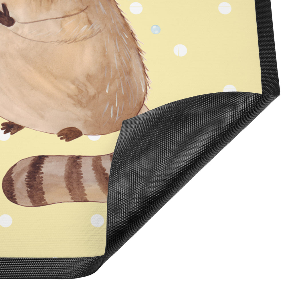 Fußmatte Waschbär Waschbär, Tagträumen, Plan, Fröhlich, waschen, Seifenblasen Türvorleger, Schmutzmatte, Fußabtreter, Matte, Schmutzfänger, Fußabstreifer, Schmutzfangmatte, Türmatte, Motivfußmatte,  Haustürmatte, Vorleger  süße Tiermotive, gute Laune, lustige Sprüche, Tiere