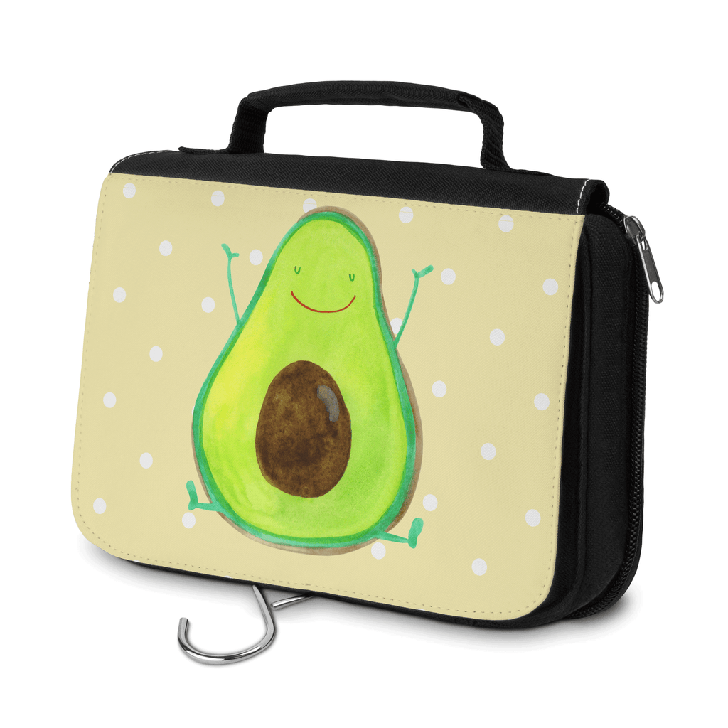 Kulturbeutel Avocado Happy Kulturbeutel, Zum Aufhängen, Waschtasche, Kosmetiktasche, Damen, Herren, Aufbewahrungstasche, Schminktasche, Kosmetikbeutel, Organizer, Kulturtasche, Schminkutensil, Avocado, Veggie, Vegan, Gesund, Chaos