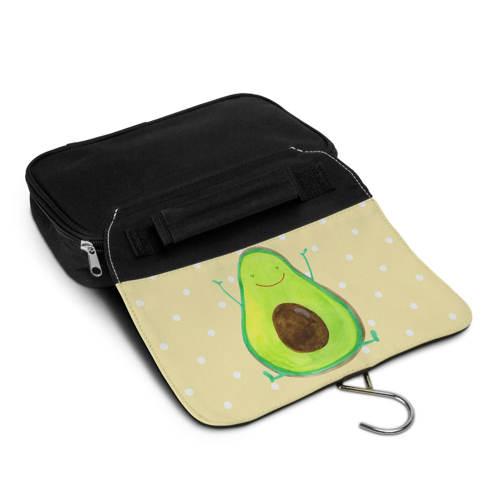 Kulturbeutel Avocado Happy Kulturbeutel, Zum Aufhängen, Waschtasche, Kosmetiktasche, Damen, Herren, Aufbewahrungstasche, Schminktasche, Kosmetikbeutel, Organizer, Kulturtasche, Schminkutensil, Avocado, Veggie, Vegan, Gesund, Chaos