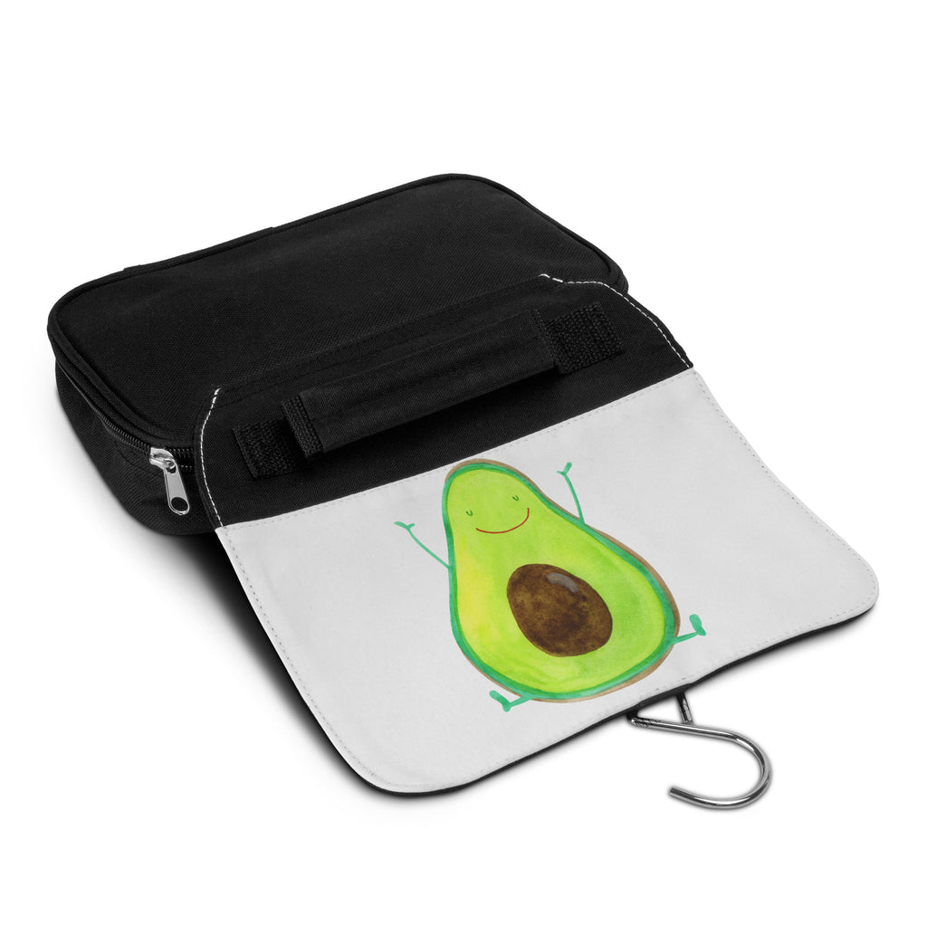 Kulturbeutel Avocado Happy Kulturbeutel, Zum Aufhängen, Waschtasche, Kosmetiktasche, Damen, Herren, Aufbewahrungstasche, Schminktasche, Kosmetikbeutel, Organizer, Kulturtasche, Schminkutensil, Avocado, Veggie, Vegan, Gesund, Chaos