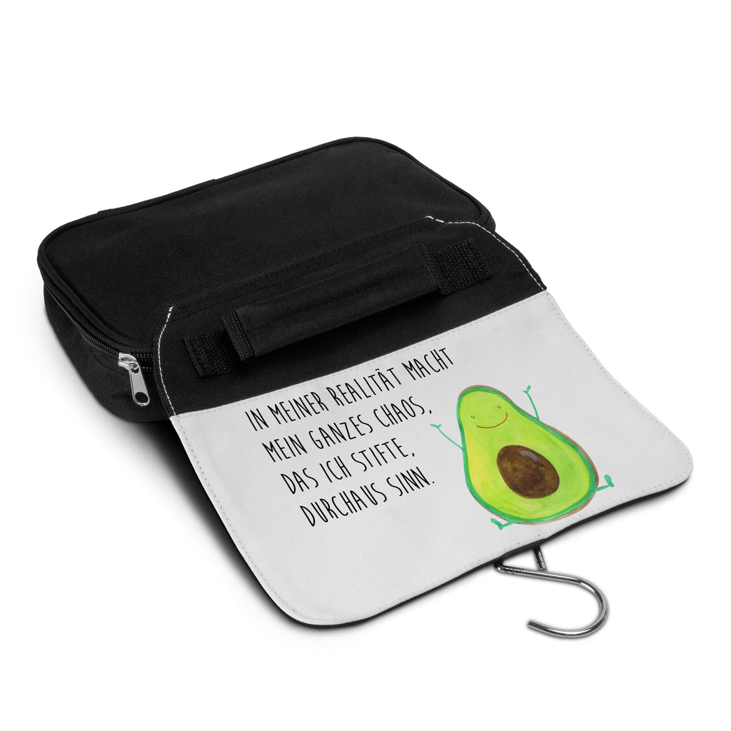 Kulturbeutel Avocado Happy Kulturbeutel, Zum Aufhängen, Waschtasche, Kosmetiktasche, Damen, Herren, Aufbewahrungstasche, Schminktasche, Kosmetikbeutel, Organizer, Kulturtasche, Schminkutensil, Avocado, Veggie, Vegan, Gesund, Chaos