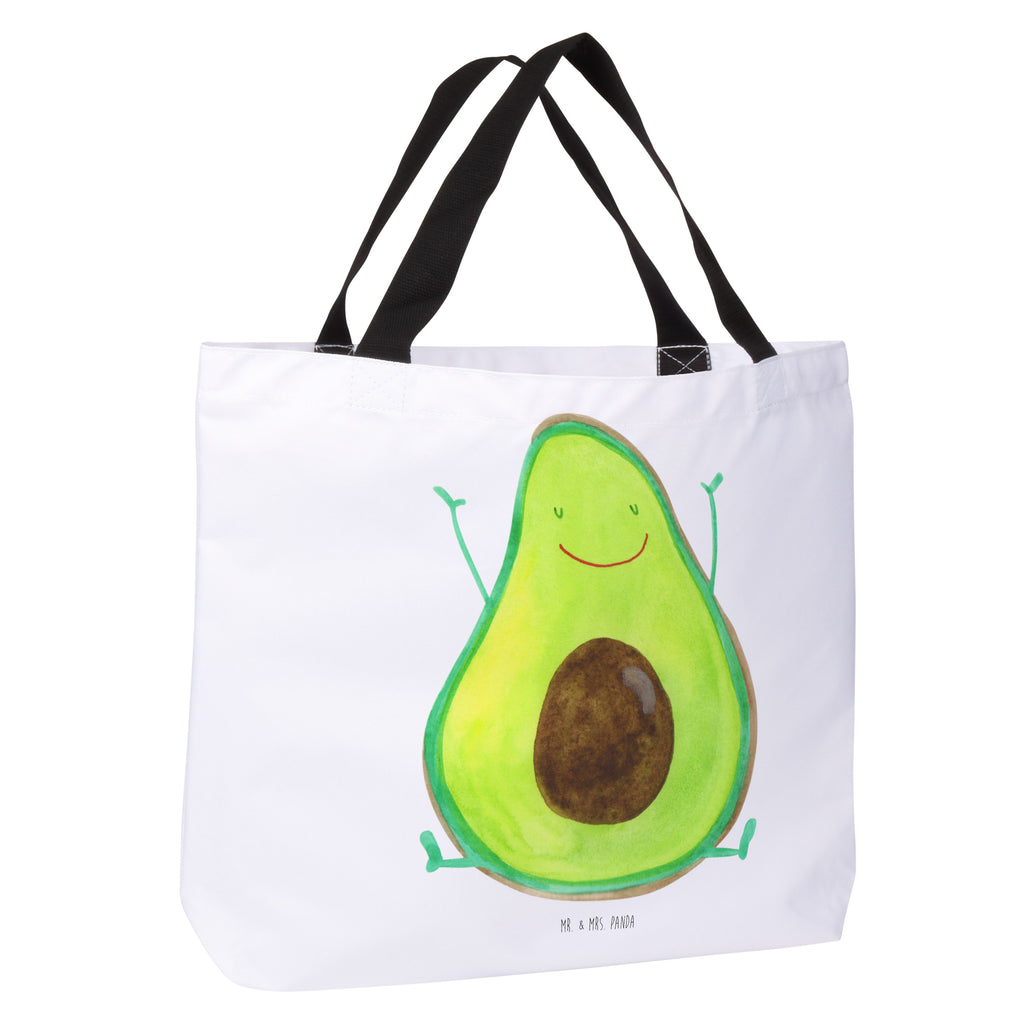 Shopper Avocado Happy Beutel, Einkaufstasche, Tasche, Strandtasche, Einkaufsbeutel, Shopper, Schultasche, Freizeittasche, Tragebeutel, Schulbeutel, Alltagstasche, Avocado, Veggie, Vegan, Gesund, Chaos