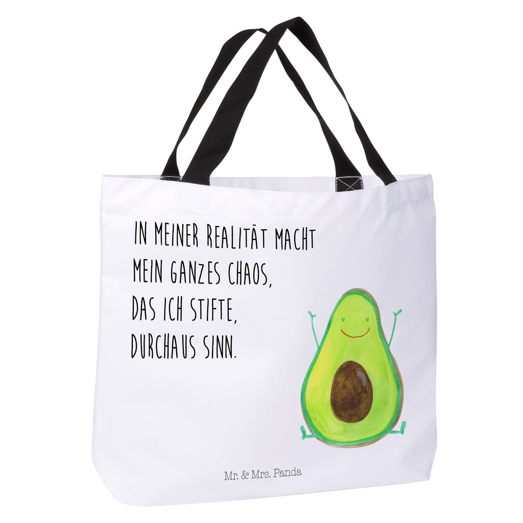 Shopper Avocado Happy Beutel, Einkaufstasche, Tasche, Strandtasche, Einkaufsbeutel, Shopper, Schultasche, Freizeittasche, Tragebeutel, Schulbeutel, Alltagstasche, Avocado, Veggie, Vegan, Gesund, Chaos
