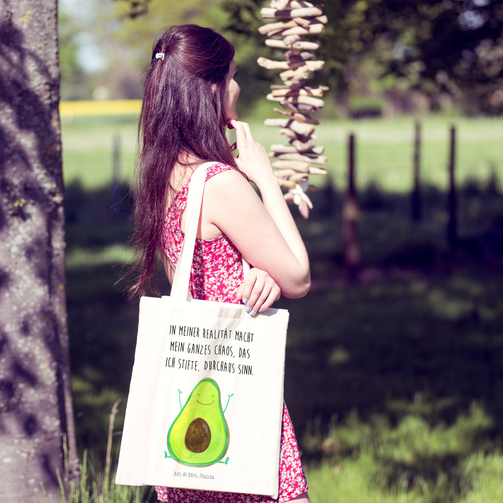 Tragetasche Avocado Happy Beuteltasche, Beutel, Einkaufstasche, Jutebeutel, Stoffbeutel, Avocado, Veggie, Vegan, Gesund, Chaos
