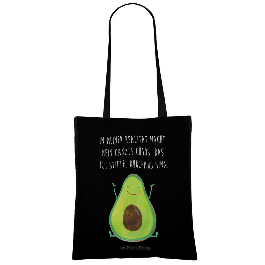 Tragetasche Avocado Happy Beuteltasche, Beutel, Einkaufstasche, Jutebeutel, Stoffbeutel, Avocado, Veggie, Vegan, Gesund, Chaos