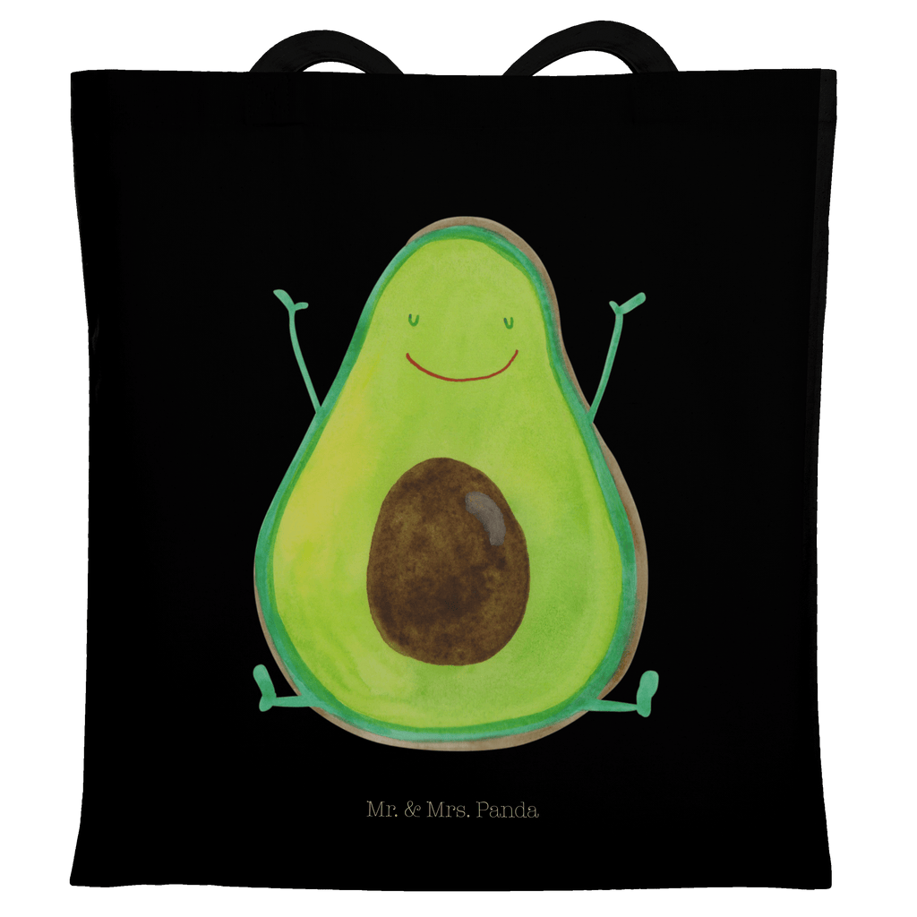 Tragetasche Avocado Happy Beuteltasche, Beutel, Einkaufstasche, Jutebeutel, Stoffbeutel, Avocado, Veggie, Vegan, Gesund, Chaos