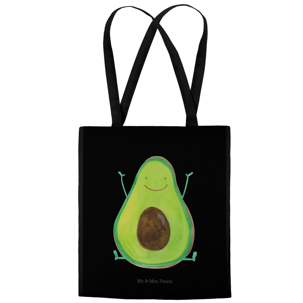 Tragetasche Avocado Happy Beuteltasche, Beutel, Einkaufstasche, Jutebeutel, Stoffbeutel, Avocado, Veggie, Vegan, Gesund, Chaos