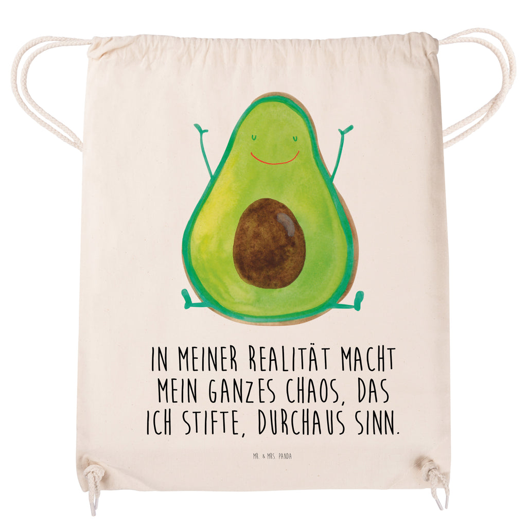 Sportbeutel Avocado Happy Turnbeutel, Beutel, Sporttasche, Tasche, Stoffbeutel, Avocado, Veggie, Vegan, Gesund, Chaos