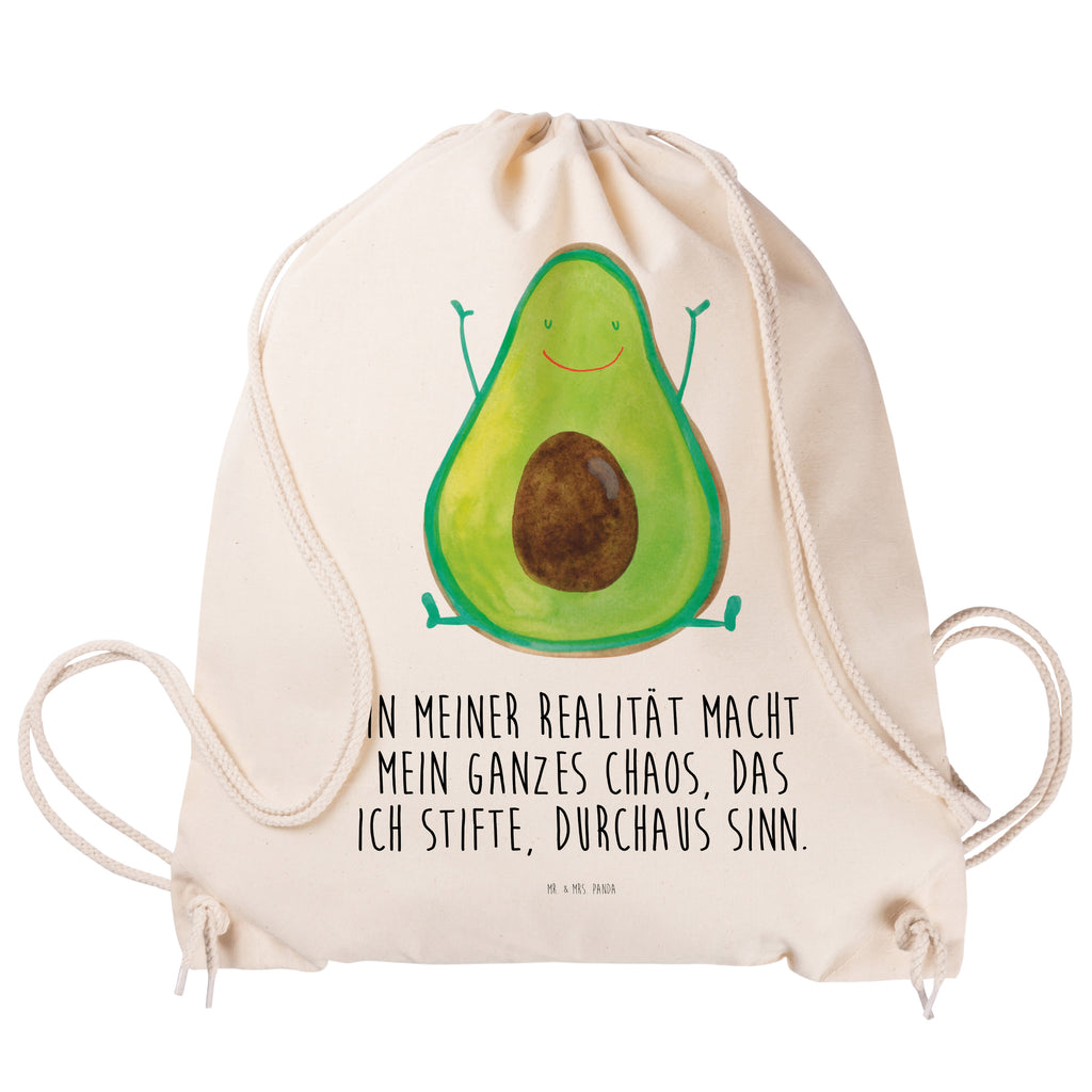 Sportbeutel Avocado Happy Turnbeutel, Beutel, Sporttasche, Tasche, Stoffbeutel, Avocado, Veggie, Vegan, Gesund, Chaos