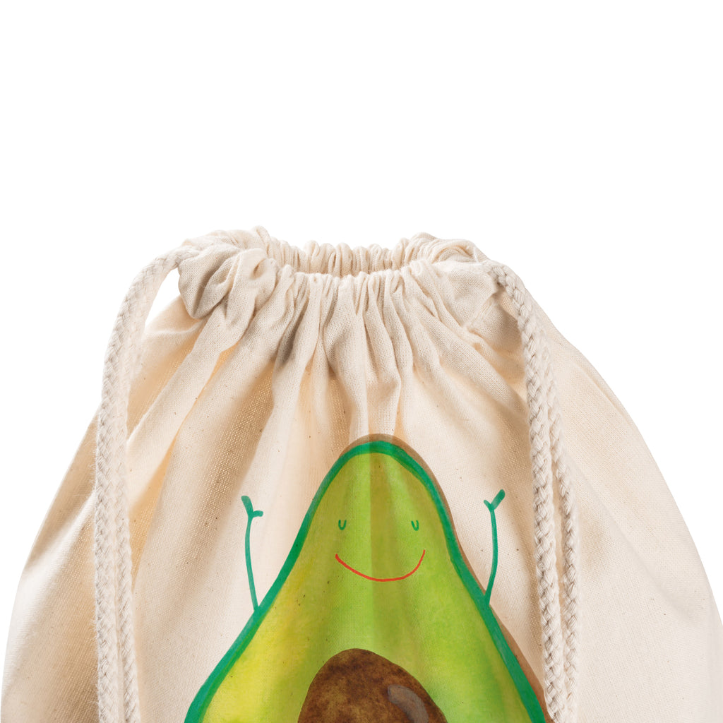 Sportbeutel Avocado Happy Turnbeutel, Beutel, Sporttasche, Tasche, Stoffbeutel, Avocado, Veggie, Vegan, Gesund, Chaos