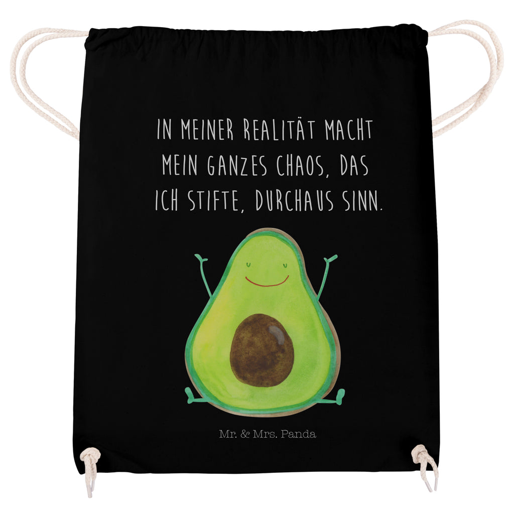 Sportbeutel Avocado Happy Turnbeutel, Beutel, Sporttasche, Tasche, Stoffbeutel, Avocado, Veggie, Vegan, Gesund, Chaos