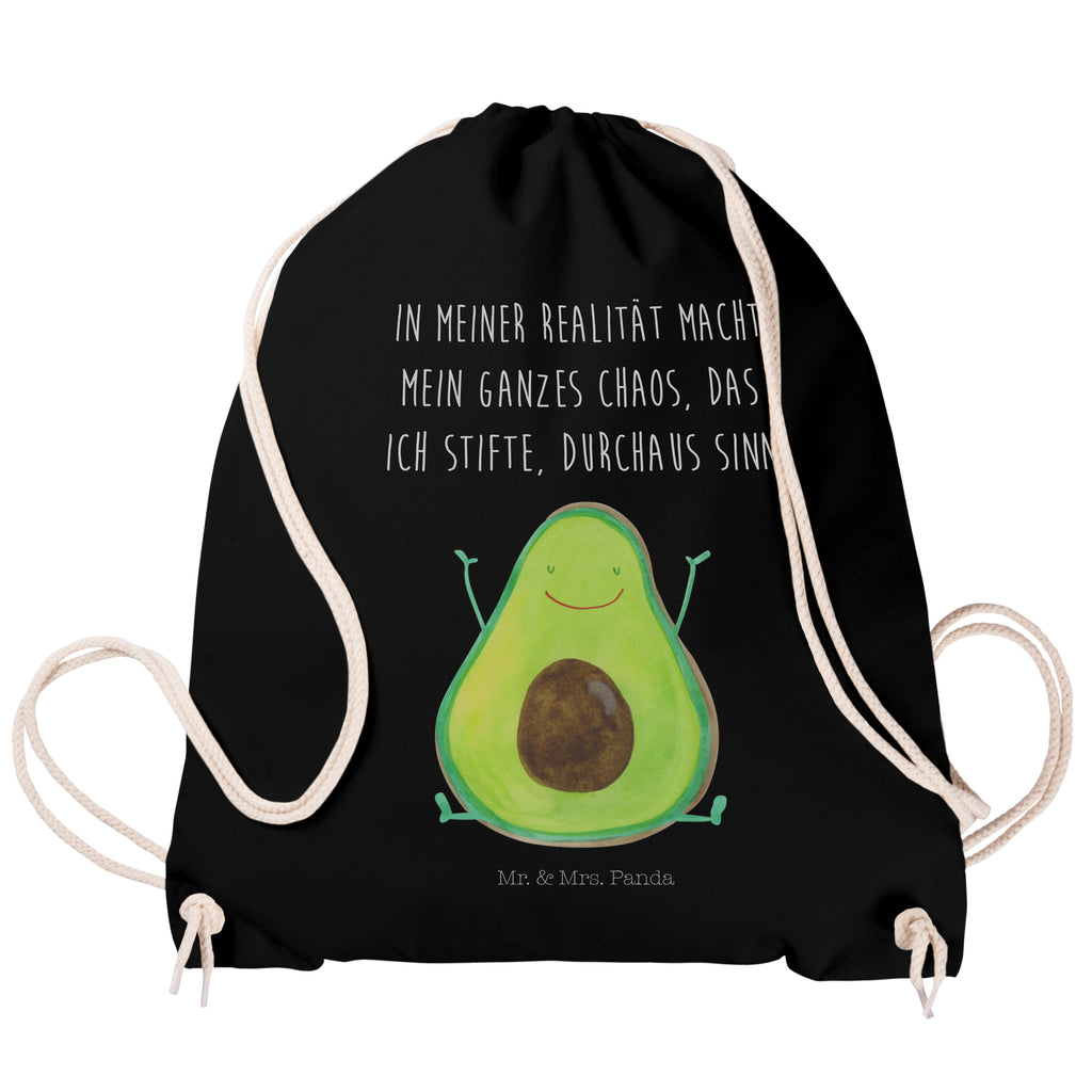 Sportbeutel Avocado Happy Turnbeutel, Beutel, Sporttasche, Tasche, Stoffbeutel, Avocado, Veggie, Vegan, Gesund, Chaos