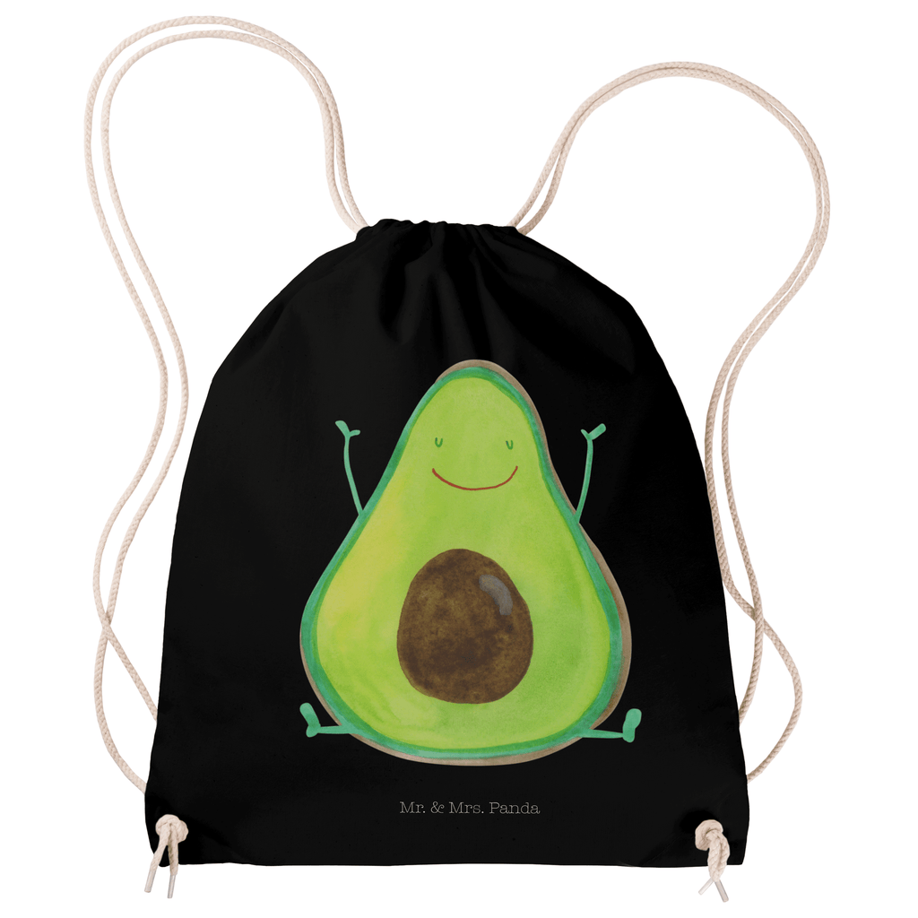 Sportbeutel Avocado Happy Turnbeutel, Beutel, Sporttasche, Tasche, Stoffbeutel, Avocado, Veggie, Vegan, Gesund, Chaos