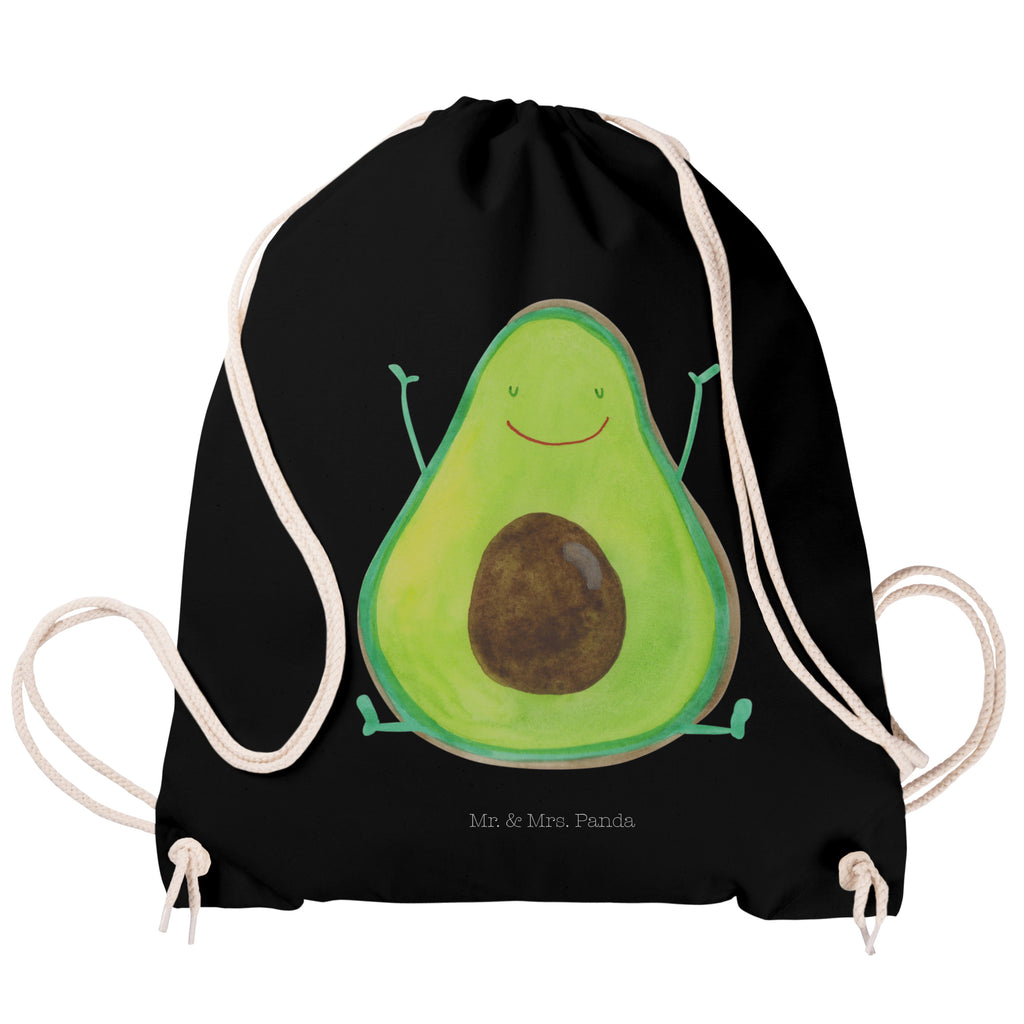 Sportbeutel Avocado Happy Turnbeutel, Beutel, Sporttasche, Tasche, Stoffbeutel, Avocado, Veggie, Vegan, Gesund, Chaos
