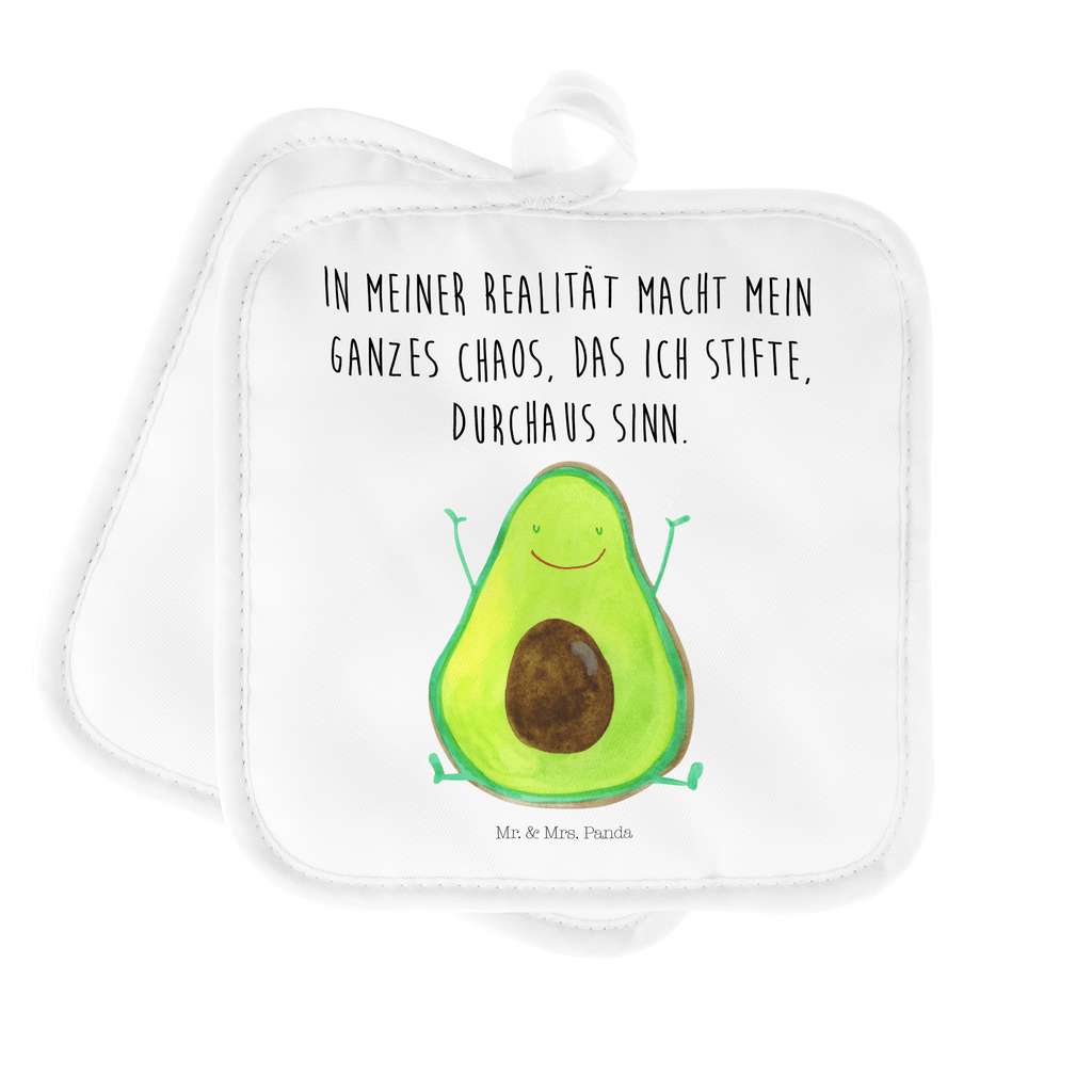 2er Set Topflappen  Avocado Happy Topflappen, Topfuntersetzer, Ofenhandschuh, Topflappen Set, Topflappen lustig, Topflappen mit Spruch, Avocado, Veggie, Vegan, Gesund, Chaos