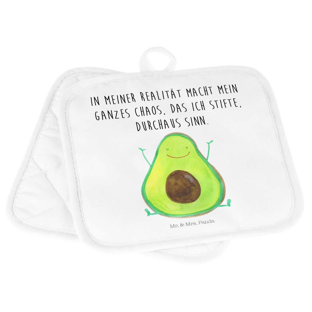 2er Set Topflappen  Avocado Happy Topflappen, Topfuntersetzer, Ofenhandschuh, Topflappen Set, Topflappen lustig, Topflappen mit Spruch, Avocado, Veggie, Vegan, Gesund, Chaos