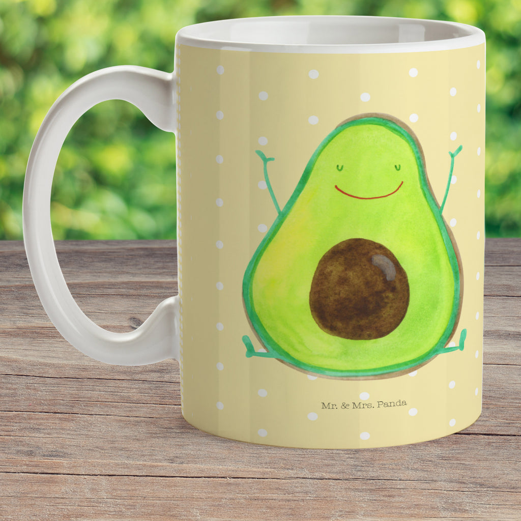Kindertasse Avocado Happy Kunststoff Tasse, Kindergarten, Tasse, Trinkbecher, Camping Becher, Kaffeetasse, Kunststoffbecher, Kindergartenbecher, Outdoorgeschirr, Kunststoffgeschirr, Reisebecher, Reisetasse, Kinderbecher, Avocado, Veggie, Vegan, Gesund, Chaos