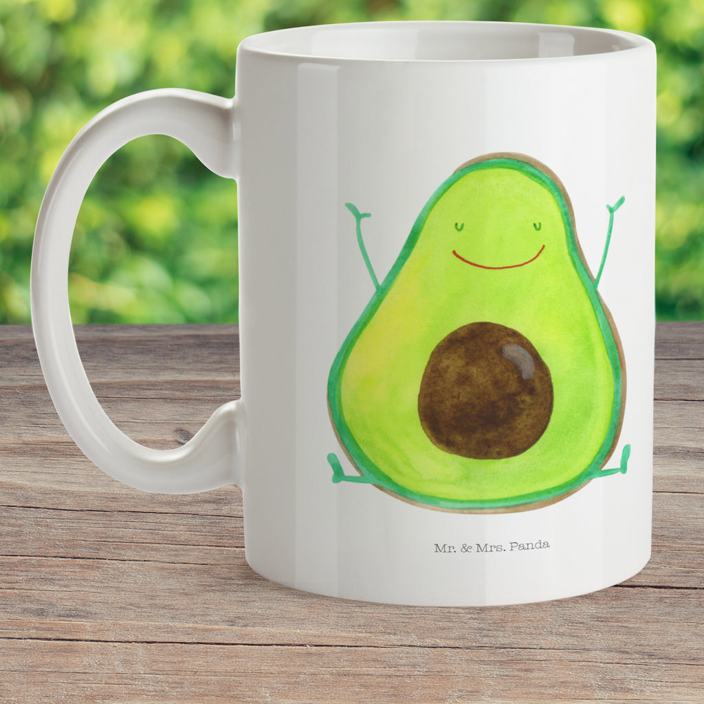 Kindertasse Avocado Happy Kunststoff Tasse, Kindergarten, Tasse, Trinkbecher, Camping Becher, Kaffeetasse, Kunststoffbecher, Kindergartenbecher, Outdoorgeschirr, Kunststoffgeschirr, Reisebecher, Reisetasse, Kinderbecher, Avocado, Veggie, Vegan, Gesund, Chaos