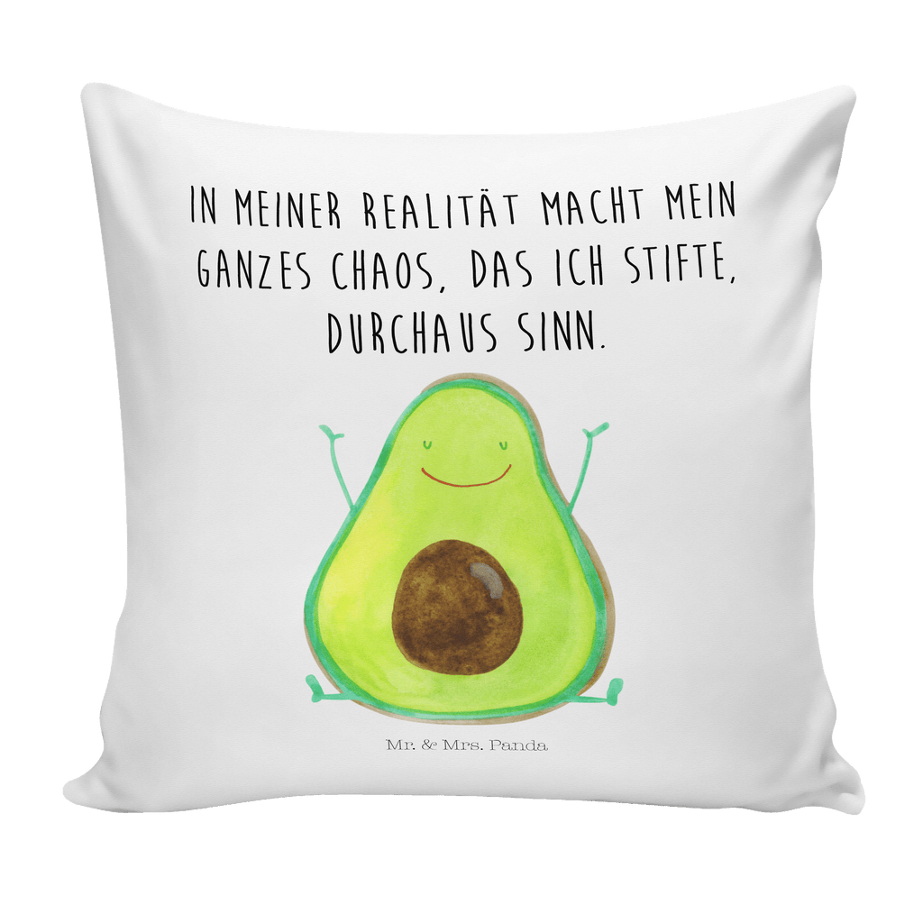 40x40 Kissen Avocado Happy Kissenhülle, Kopfkissen, Sofakissen, Dekokissen, Motivkissen, Avocado, Veggie, Vegan, Gesund, Chaos