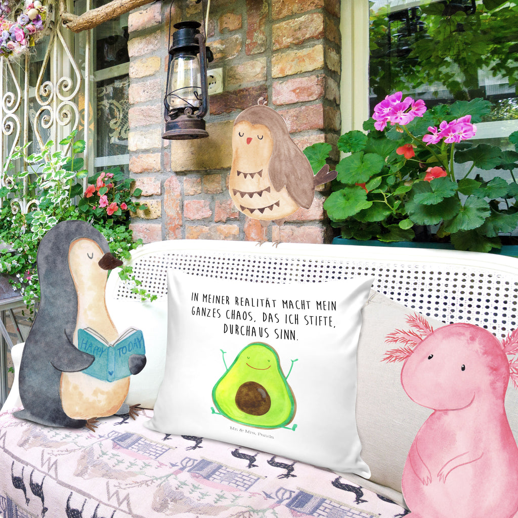 40x40 Kissen Avocado Happy Kissenhülle, Kopfkissen, Sofakissen, Dekokissen, Motivkissen, Avocado, Veggie, Vegan, Gesund, Chaos