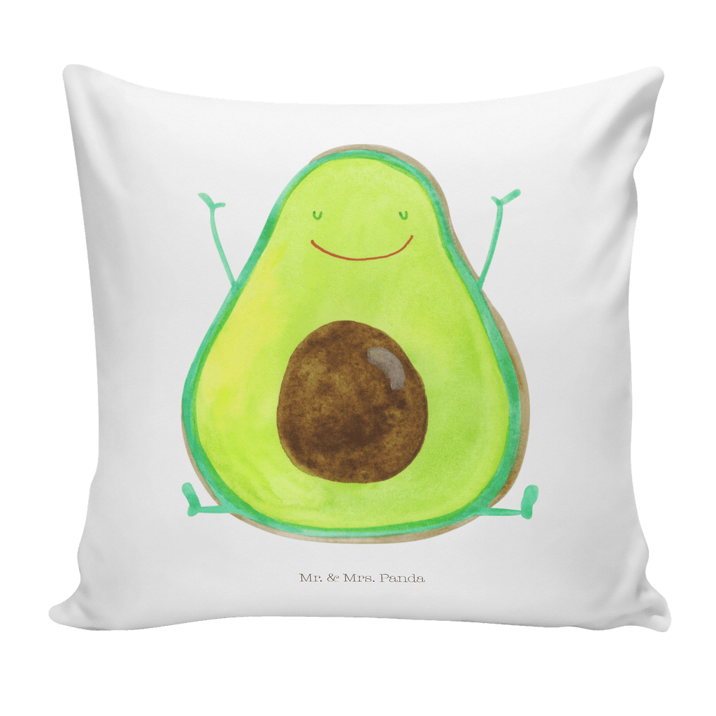 40x40 Kissen Avocado Happy Kissenhülle, Kopfkissen, Sofakissen, Dekokissen, Motivkissen, Avocado, Veggie, Vegan, Gesund, Chaos