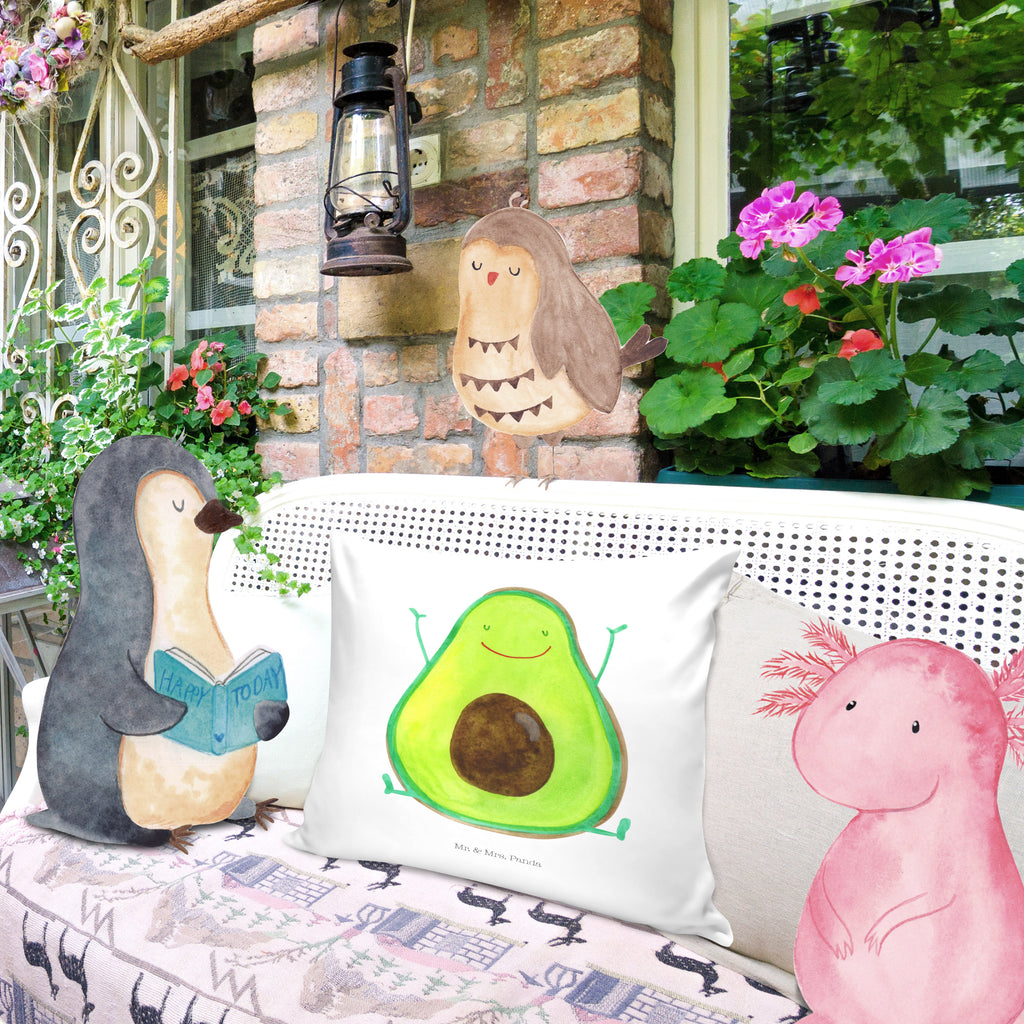 40x40 Kissen Avocado Happy Kissenhülle, Kopfkissen, Sofakissen, Dekokissen, Motivkissen, Avocado, Veggie, Vegan, Gesund, Chaos